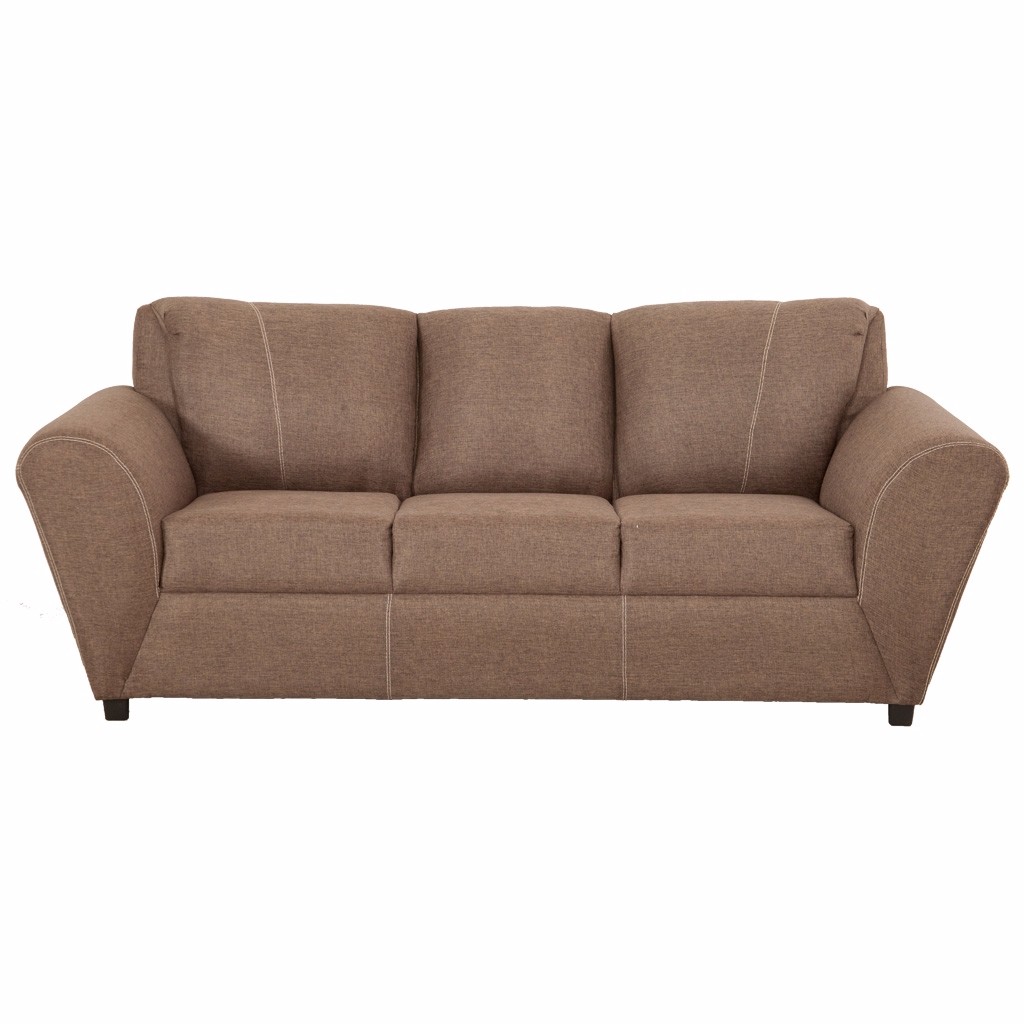 Sofá Trento tapizado en lino café
