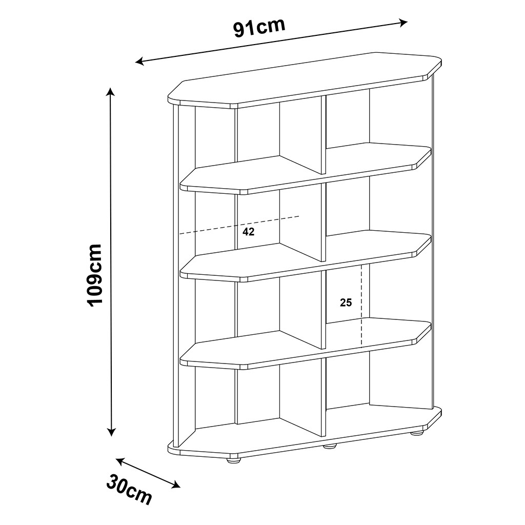 Librero Multiuso Bertolini Club Amarillo